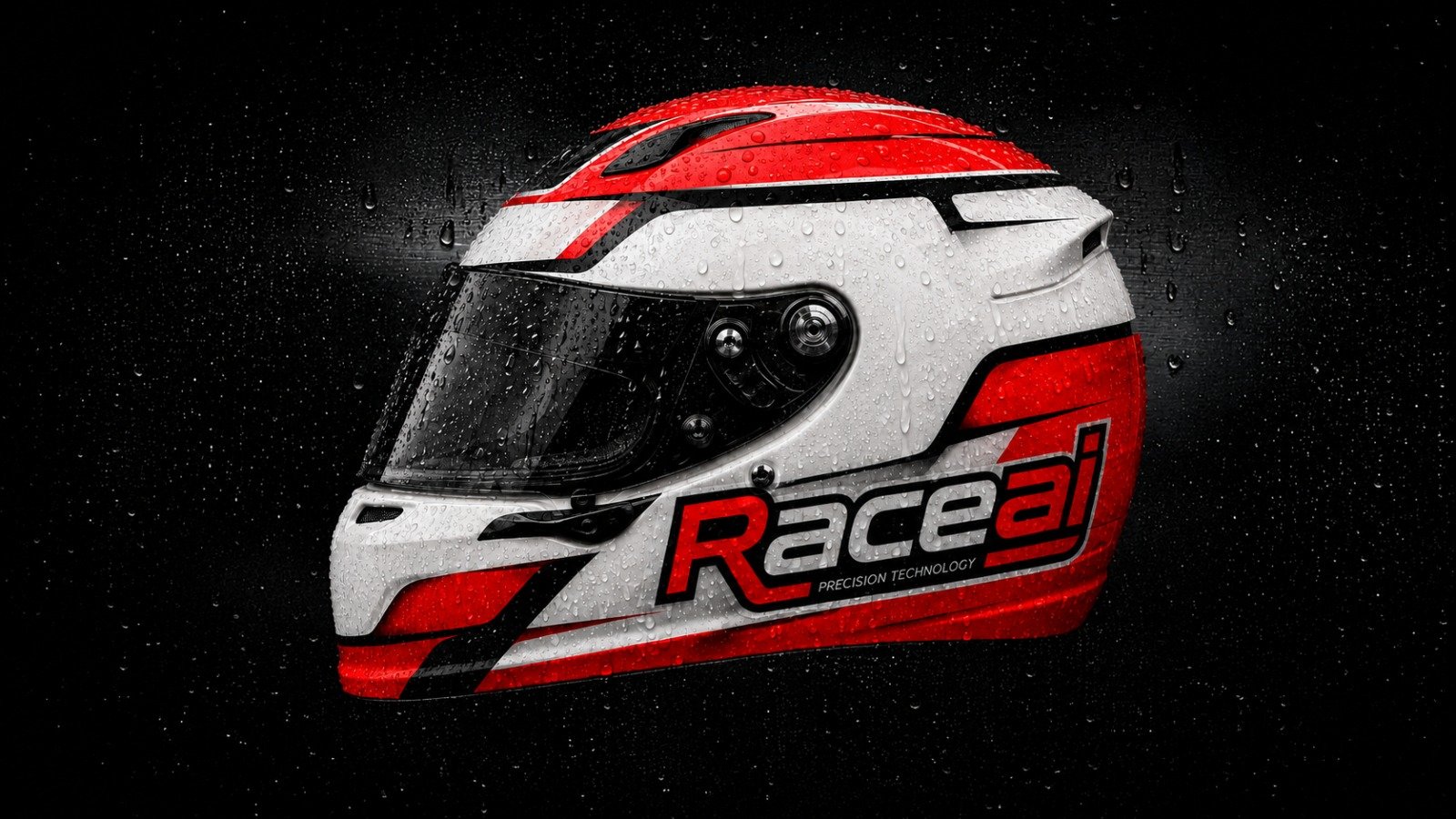 Capacete com identidade RaceAI